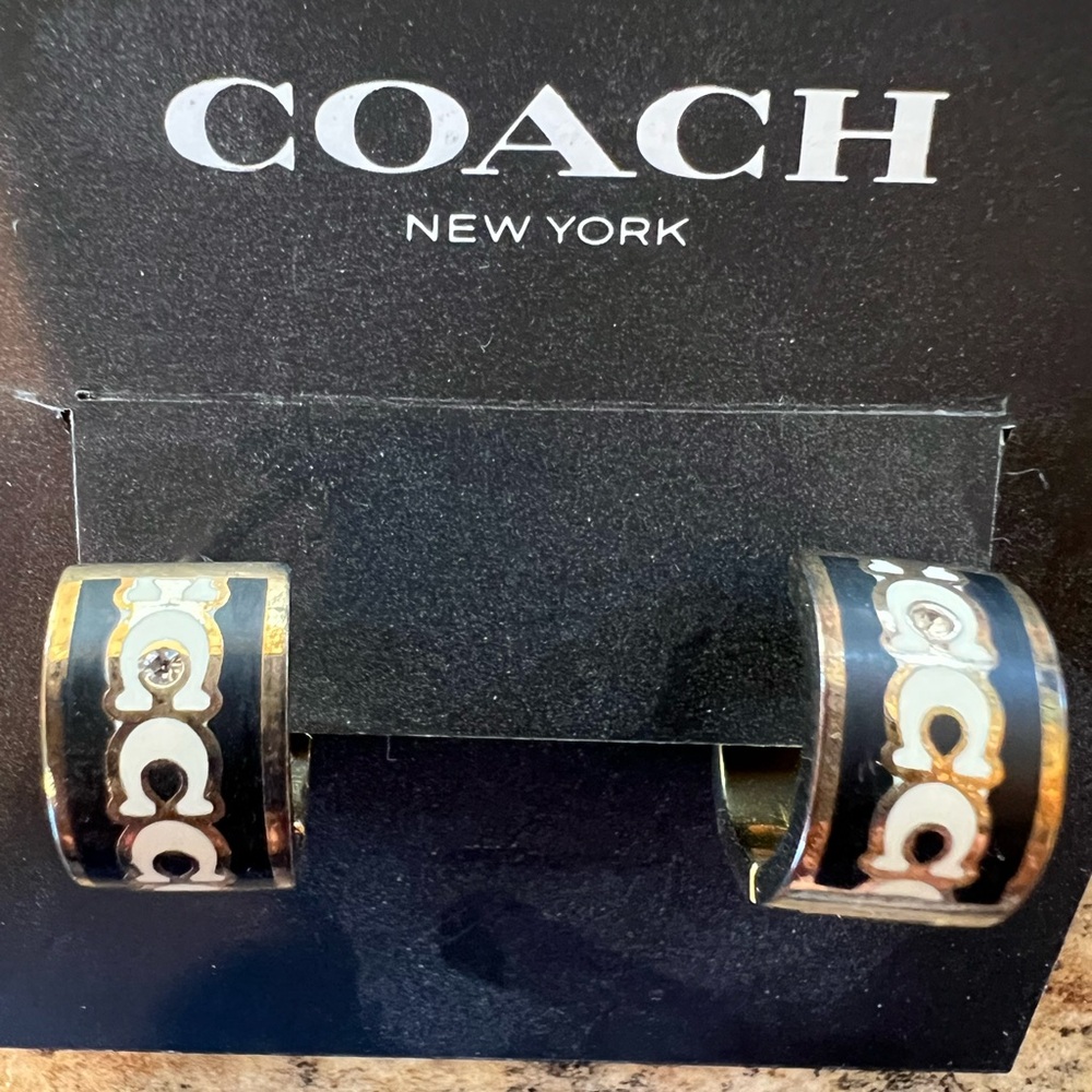 Coach Black and Gold Earrings